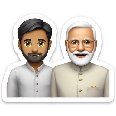 Narendra modi with dhruv rather sticker