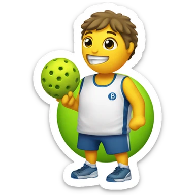 Pickeball playing pickleball sticker
