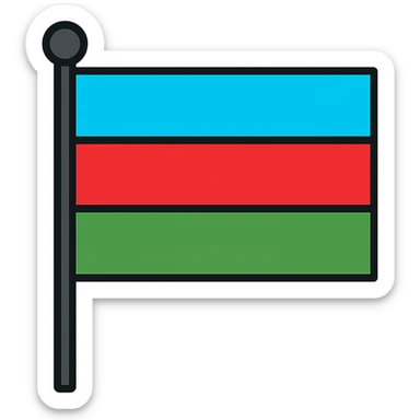 Make the flag colors vivid and highly saturated, keep the design and style the same, no text, with no background. The style should remain consistent with the original image. sticker