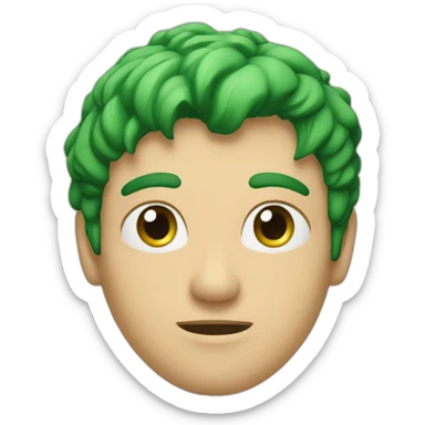 Homme châtain yeux vert qui a peur sticker