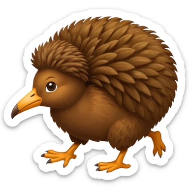 a kiwi bird(it has two legs) running sticker