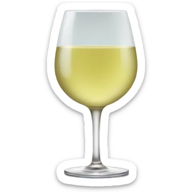 White wine in a glass sticker