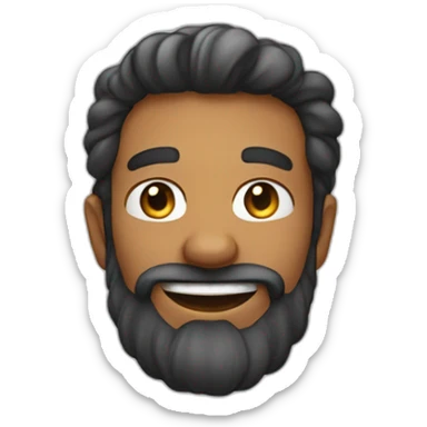 Homme barbu sourire sournois sticker