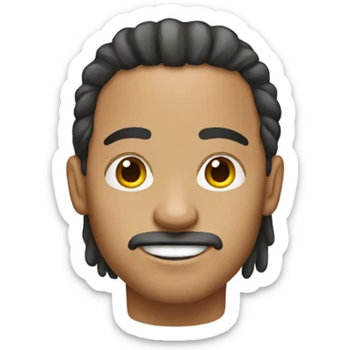 Light skin Mexican Guy with a mullet and septum sticker