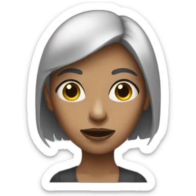 a very creepy woman sticker