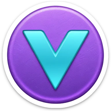glitter purple and cian checkmark sticker