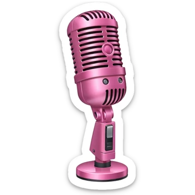 pink microphone sticker