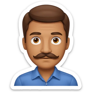 fry with mustache sticker