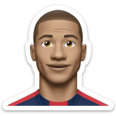 Realistic Mbappé scoring a goal for PSG sticker