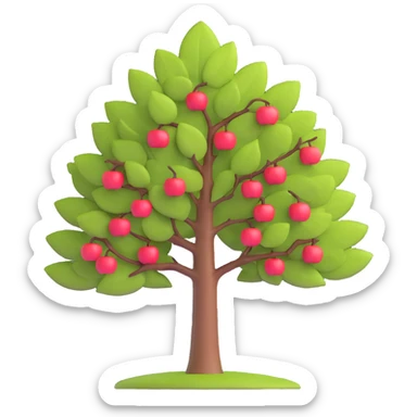 tree malus pumila detailed realistic,, full flat  side profile 75% front facing full  design in 3d soft l centered composition 
cartoon style128x128 pixels 



 sticker