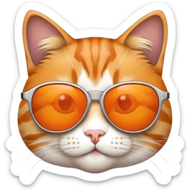 Cat with sunglasses sticker