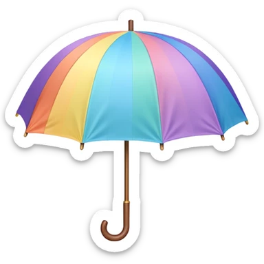 Pastel rainbow umbrella  sticker