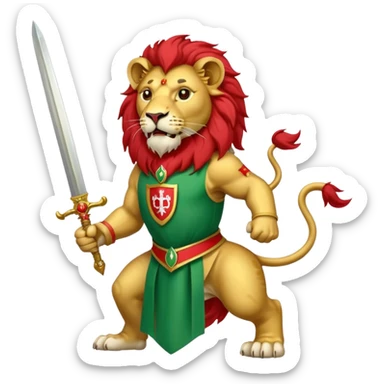 Iran flag with lion in the middle sticker