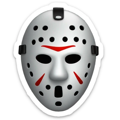 Friday the 13th mask sticker