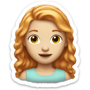 strawberry blonde haired girl sticker
