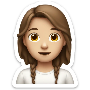 white kid with brown hair sticker