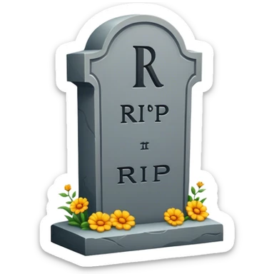 grave R.I.P sticker