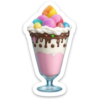 Cute diamonds milk shake toppings sticker