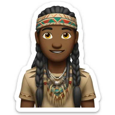 welcoming tribal person sticker