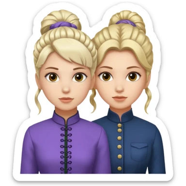 two sisters – Sonya and Taya (there is a general similarity, but they look different) sticker