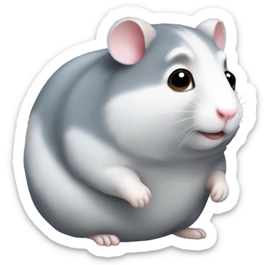 big gray hamster sticker