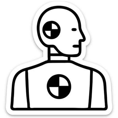 crash test dummy sticker