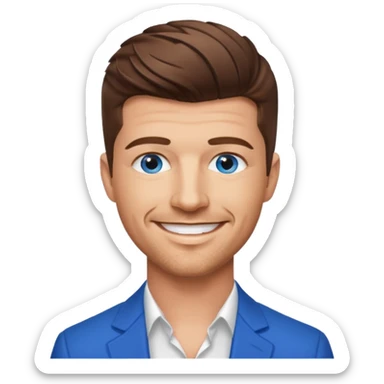 Robin Thicke brown hair, blue eyes sticker