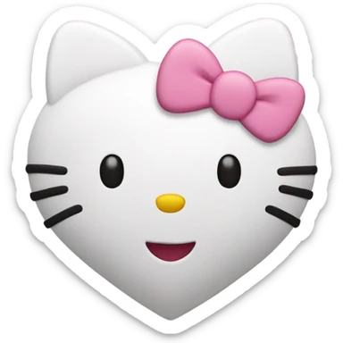 Hello kitty heart  sticker
