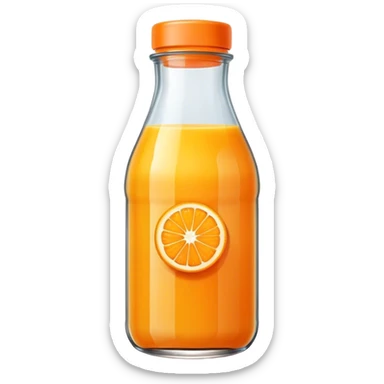 Orange juice bottle sticker