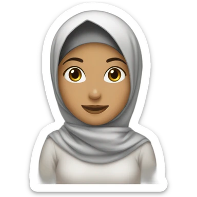 hijabi says hi sticker