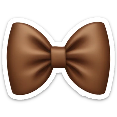 Brown bow sticker