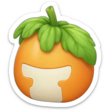 A cute carot eat à l’issue sticker