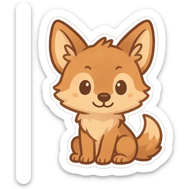 cute coyote sticker
