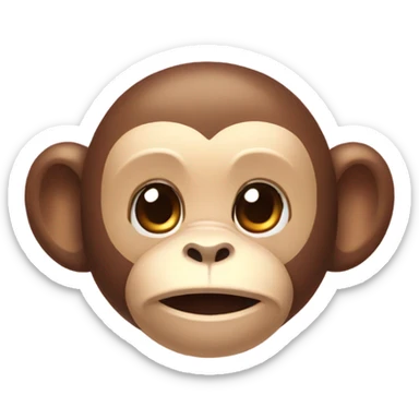 Cute monkey with bow on head sticker