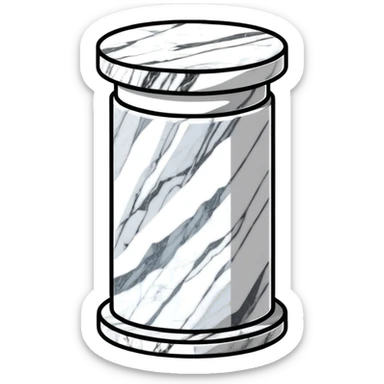 Marble stone pedestal sticker