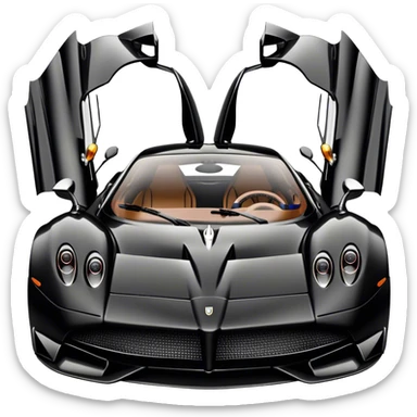 Pagani Huayra - Pagani (Model Year: 2022) (Iconic colour: Black) sticker