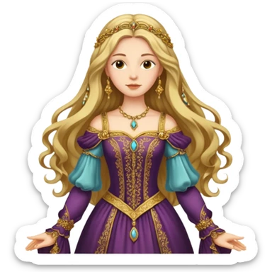  portrait of a Renaissance woman sticker