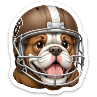 Football Bulldog sticker