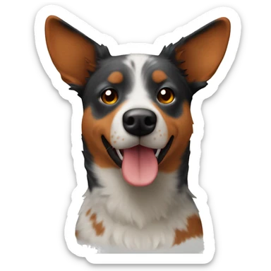 Red heeler dog sticker