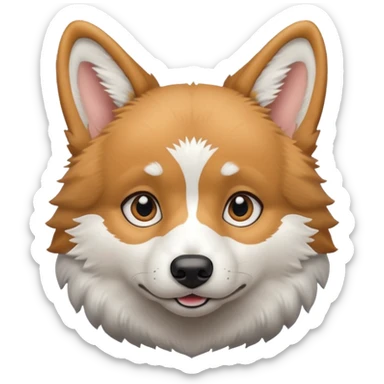Corgi dog who looks like a Wolf sticker