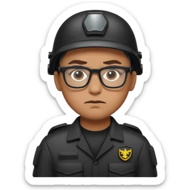 swat with glasses sticker
