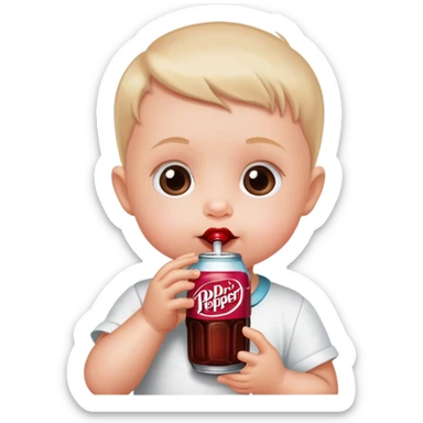 baby drinking dr pepper sticker