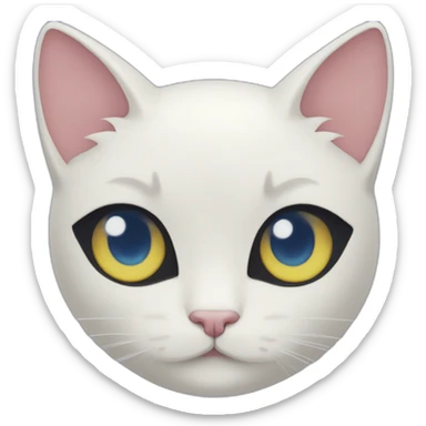 luna cat from sailor moon sticker