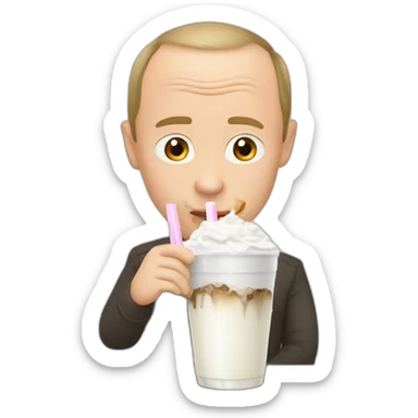 Putin drinks milkshake sticker