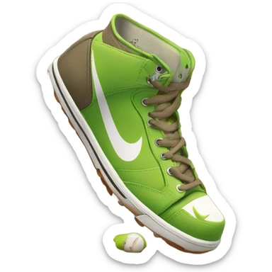 Shrek with Nike kicks in his dirt pool sticker