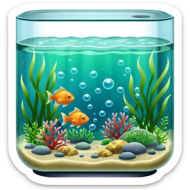 fish tank, with sea seed little bubbles. sticker