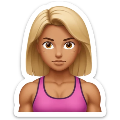 macho girl, different ones sticker