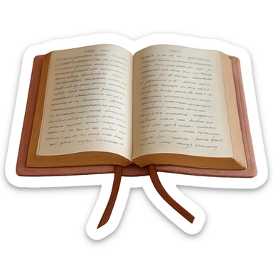 Remove the background, keep only the pink leather-bound diary, realistic and detailed, with transparent background. sticker