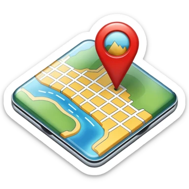 Maps pin normal transparent sticker
