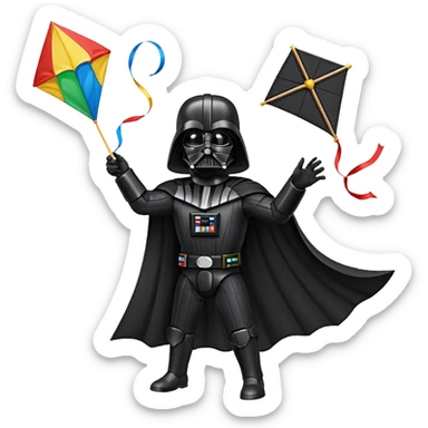 Darth Vader flying a kite sticker